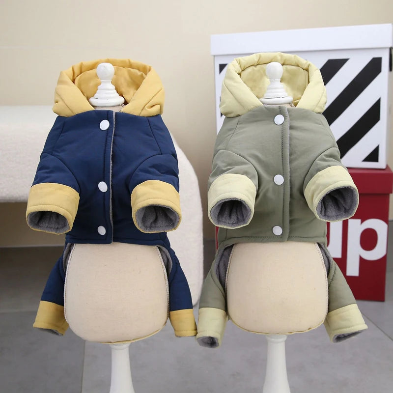 Thicken Warm Dog Jumpsuit Winter Dogs Clothes